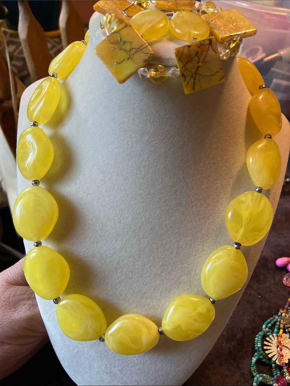 3 Piece Lemon Colored Jewelry Lot